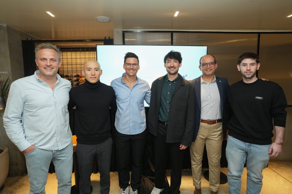 Walter Hessert, Head Of Strategy de Paxos, Federico Ogue, CEO de Buenbit, Andy Werner, Partnerships at Paxos, Juan Jose Méndez, CBO de Ripio, Ronak Daya, Director de Producto de Paxos International y Matías Heredia CMO de Manteca en FROW Coolture